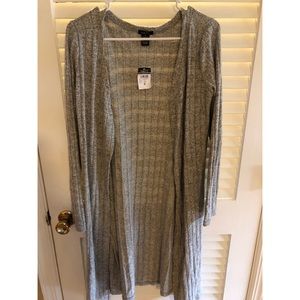 Long gray cardigan